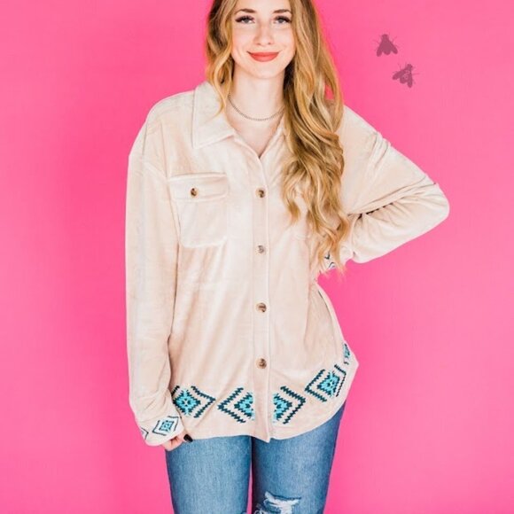 THE KINGMAN BUBBLE LADIES PINK VELVET  LONG SLEEVE SHACKET - Picture 7 of 16